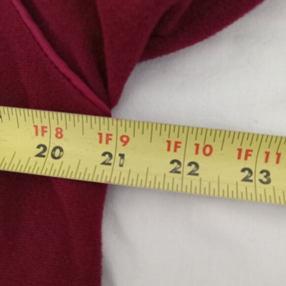 Vanity Fair Petites Burgundy Long Sleeve Button-Down Nightgown Robe Vintage PM - Picture 6 of 9